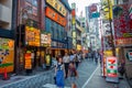 TOKYO, JAPAN JUNE 28 - 2017: Crowd of people in the streets of Ikebukuro, a commercial and entertainment district in