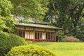 Japanese chashitsu tea room Kakuuntei teahouse in the Meiji Jingu Inner Garden.