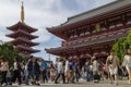 Tokyo - Japan, June 17, 2017; Senso ji Temple and Goju-no-To, f Royalty Free Stock Photo