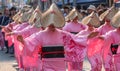 Folk Dancers, Shitamachi Tanabata Matsuri, Kappabashi Street, Tokyo, Japan. Royalty Free Stock Photo