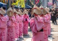 Folk Dancers, Shitamachi Tanabata Matsuri, Kappabashi Street, Tokyo, Japan. Royalty Free Stock Photo