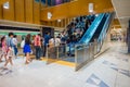 TOKYO, JAPAN JUNE 28 - 2017: Unidentified people walking upstairs at Tokyo Shibuya station in Tokyo. With 2.4 million Royalty Free Stock Photo