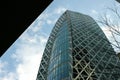 Tokyo, Japan - 03/24/2019: Looking up towards the top of the Mode Gakuen Coccoon tower Royalty Free Stock Photo