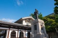 Statue of Oishi Yoshio at Sengaku-ji Temple in Tokyo, Japan. He is known as the leader of the 47