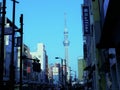 Tokyo, Japan March 25,2019 Landscape view Tokyo Sky Tree in Tokyo.View of Sumida river Royalty Free Stock Photo