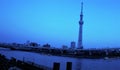 Tokyo, Japan March 25,2019 Landscape view Tokyo Sky Tree in Tokyo.View of Sumida river Royalty Free Stock Photo