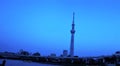 Tokyo, Japan March 25,2019 Landscape view Tokyo Sky Tree in Tokyo.View of Sumida river Royalty Free Stock Photo