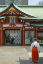 Hile Shrine Sanctuary in Tokyo, Japan Royalty Free Stock Photo