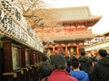 Tokyo, Japan - 26 March 2019 Tourist in Sensoji temple it is Tokyo`s oldest temple.famous Sensoji in Asakusa tokyo