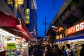 Tokyo / Japan- March 12, 2019: Walking street at Ueno Station. Food market and shopping street. Famous place in Ueno