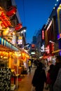 Tokyo / Japan- March 12, 2019: Walking street at Ueno Station. Food market and shopping street. Famous place in Ueno