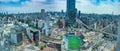 TOKYO, JAPAN - MAY 23, 2016: Aerial view of Tokyo from Shibuya tower on a sunny day - Panoramic view Royalty Free Stock Photo