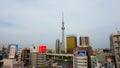 Asakusa district aerial view. Cityscape of asakusa with tokyo skytree