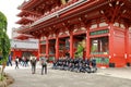 Group of japanese students field trip at Senso-ji Temple.