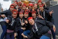 Women in black pose at Kanda Matsuri Royalty Free Stock Photo