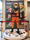 Life sized statues of the ninja hero Naruto Uzumaki from the Japanese manga in the Jump shop of Korakuen.