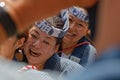 Portraits of women at work during Kanda Matsuri Royalty Free Stock Photo