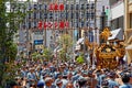 Mikoshi on avenues of Sanja Matsuri