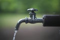 Water running from a tap