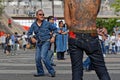 A dancer and a tatooed back on Yoyogi Park