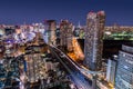 Tokyo, Japan Minato Ward at Night Royalty Free Stock Photo