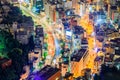Tokyo, Japan - October 22, 2016: Tokyo, Japan night light cityscape aerial cityscape view from Mori Tower at Roppongi Hills Tokyo, Royalty Free Stock Photo