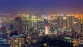 Tokyo, Japan - October 22,2016 : Tokyo, Japan night light cityscape aerial cityscape view from Mori Tower at Roppongi Hills Tokyo, Royalty Free Stock Photo
