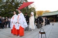 TOKYO,JAPAN-NOV 20 :Japanese wedding ceremony Royalty Free Stock Photo