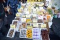 TOKYO, JAPAN- NOV 26, 2013: Tsukiji market is a large market for for fish, fruits and vegetables in central Tokyo Royalty Free Stock Photo