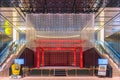 Edo Butai stage platform mixing traditional and contemporary architecture in Haneda Airport.