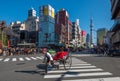 TOKYO, JAPAN - November, 23, 2014: Tokyo sightseeing by rickshaw