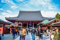 TOKYO, JAPAN: Tourists are visiting Senso-ji temple located at Asakusa area, Tokyo, Japan Royalty Free Stock Photo