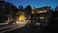 Golden Ueno Toshogu shrine classed as Important cultural property at night.