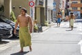 Japanese Sumo Wrestlers are Having a Walk