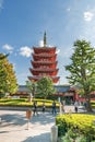 TOKYO, JAPAN - OCTOBER 07, 2015: Shrine Treasure House Gate Hozomon in Asakusa Tokyo, Kaminarimon