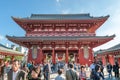 TOKYO, JAPAN - OCTOBER 07, 2015: Shrine Treasure House Gate Hozomon in Asakusa Tokyo, Kaminarimon