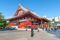 TOKYO, JAPAN - OCTOBER 07, 2015: Shrine Treasure House Gate Hozomon in Asakusa Tokyo, Kaminarimon