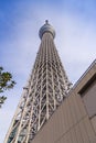 Tokyo Sky Tree, the highest Radio tower free-standing structure in Japan. Royalty Free Stock Photo