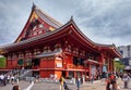 Hondo or Kannon-do, the Main Temple Building of Sensoji Kannon temple in Asakusa. Tokyo. Japan