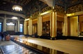 The interior of the main hall of Tsukiji Hongan-ji Buddhist temple. Tokyo, Japan Royalty Free Stock Photo