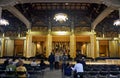 The interior of the main hall of Tsukiji Hongan-ji Buddhist temple. Tokyo, Japan