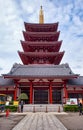 Five-storey pagoda of Sensoji Kannon temple in Asakusa. Tokyo. Japan