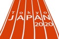 2020 Tokyo Japan Olympic Summer Games Sign over Running Track. 3