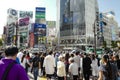 The Shibuya scramble crossing. Shibuya is a special ward in Tokyo.