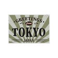 Tokyo Japan Retro Tin Sign Vintage Vector Souvenir Sign Or Postcard Templates. Travel Theme.