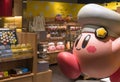 Figurine of Nintendo character Kirby at the Kirby Cafe of Soramachi mall in Tokyo Skytree. Royalty Free Stock Photo