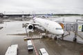 TOKYO JAPAN - SEPTEMBER 10 :thai airway plane loading passenger