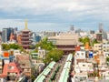 Tokyo,Japan. September 8, 2018, View of the beautiful Senso-ji Temple. The Senso-ji Buddhist Temple is the symbol of Asakusa in Ja Royalty Free Stock Photo