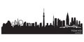 Tokyo Japan city skyline vector silhouette