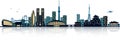 Tokyo japan skyline isolated vector Royalty Free Stock Photo